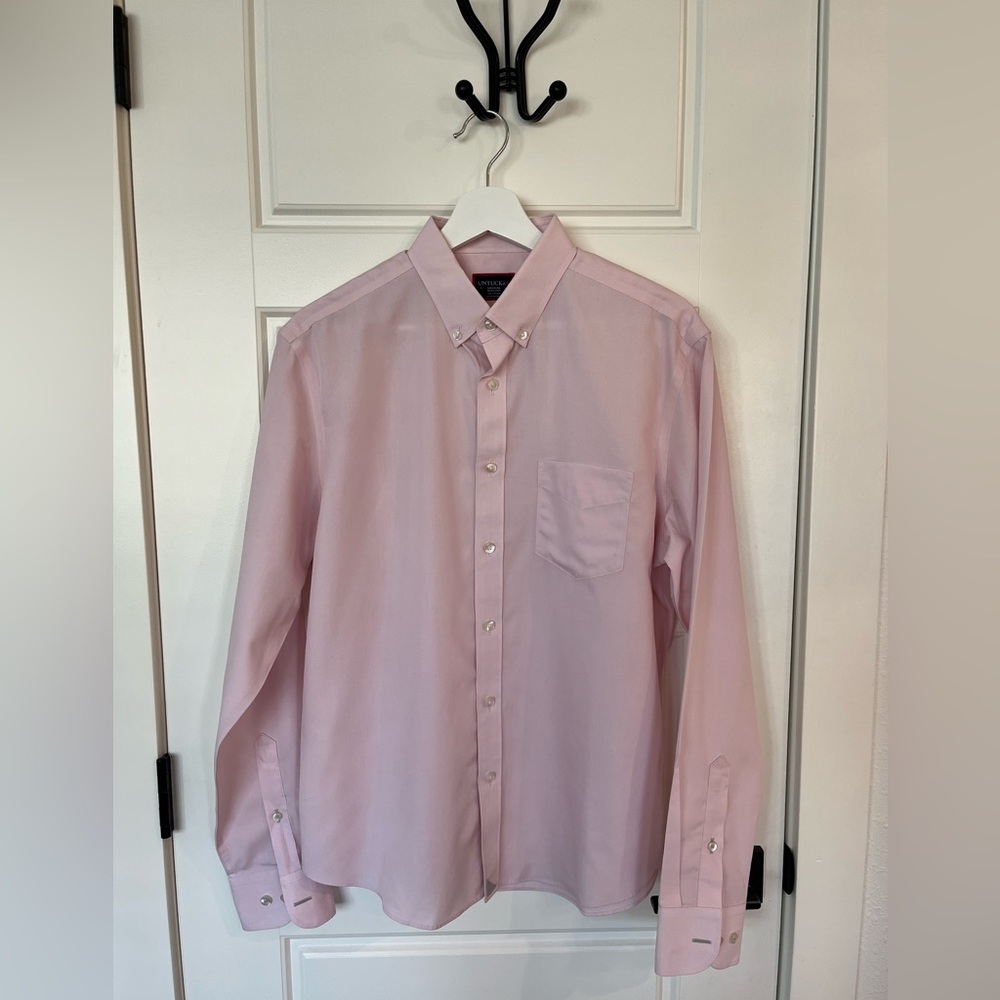 UNTUCKit pale pink long sleeve button down shirt mens medium